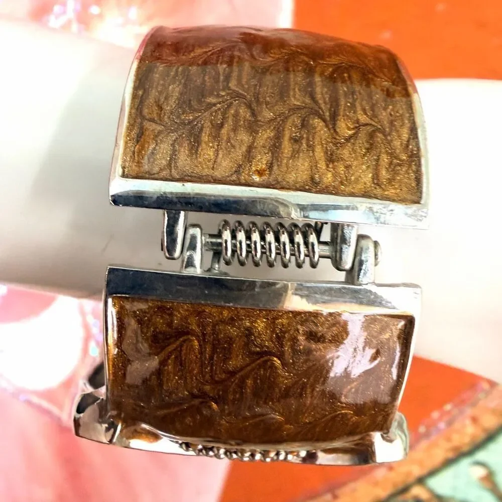Owl Hinged Cuff Bracelet
